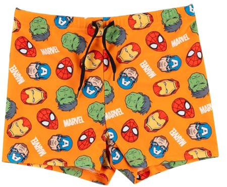 United Labels Marvel The Avengers badbyxor för pojkar, orange, badshorts barn, simbyxor
