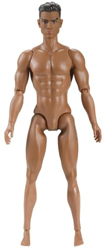 Actionfigur im Maßstab 1/6, mehrgelenkiger, beweglicher männlicher muskulöser Actionfigurenkörper mit Kopf für Ausstellungspuppensammlung, brauner Actionfigurenkörper, benutzerdefinierte Actionfig