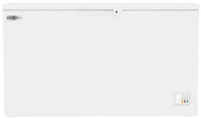 Commercial Chest Freezer - 469 L - Plastic Lid -23 to -18 °C - White, UK Plug, 3 Baskets