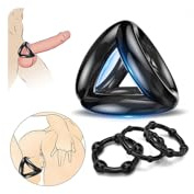 4 Stück Penisring - Cock Penis Ring für Paare Sex mit Hodenringe Cockring Extrem Silikon Dehnbarer Dreieckiger Cockringe Penisringe Sex Spielzeug für die Männer Pleasure Sextoysets Mann