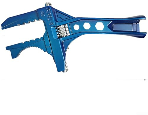 AugustknowU Chiave regolabile per impianti idraulici domestici con cambio rapido della ganascia e maniglia ottimizzata per spazi ristretti (6-75 mm)