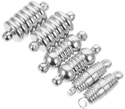 KHBUAB 6pcs Silver Iron Necklace Making Clasps with Secure Fastening and Elegant Design for Handcraft Jewelry Making and Craft DIY Projects