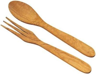 Couverts a salade en bois, 30 cm