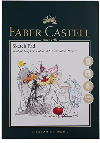 Faber-Castell Art & Graphic Skizzenblock, A4 160 g/m² Block mit 40 Blatt