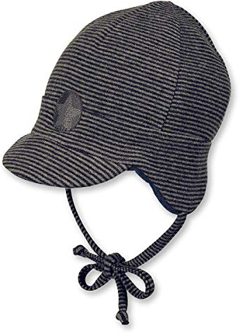 Sterntaler Baby - Jungen Mütze Schirmmütze 4601725, Gestreift, Gr. 41, Blau (Marine 300)