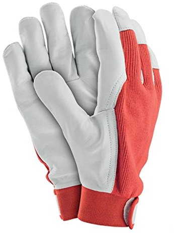 12 Paar Arbeitshandschuhe Schutzhandschuhe verstärkt mit Rindsleder Handschuhe aus Ziegenleder hoher Qualität GR. 8