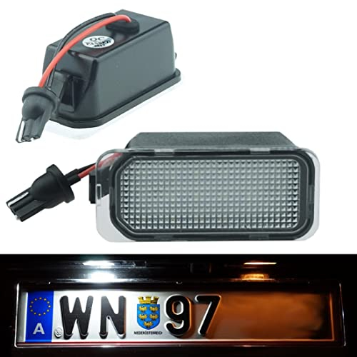 LED Kennzeichenbeleuchtung kompatibel mit Ford Fiesta Focus S-MAX Grand C-MAX Mondeo Kuga Galaxy Range, Kennzeichen mit CAN-Bus, Nummernschildbeleuchtung