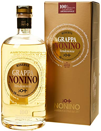 Distillerie Nonino dal 1897, Grappa Vendemmia Invecchiata 18 Mesi in Barriques, Distillazione Artigianale, 41° - bottiglia in vetro da 700 ml