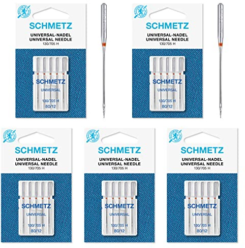 SCHMETZ 25 Nähmaschinen Nadeln Flachkolben 130/705 - Standard Universal (80)