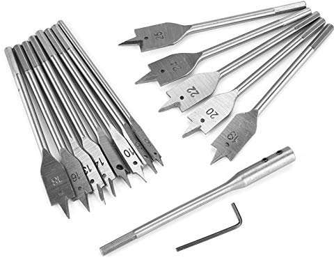 15 Stücke Premium Holzbearbeitung Spaten Bohrer Set Metric Flachbohrer Set, 6-25mm