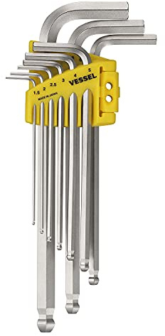 Vessel (8309BP) Ball Point L-Shaped Wrench 9-Piece Set