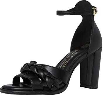 MARCO TOZZI Damen 2-2-88302-28 Sandalette Sandales à talons pour femme, Noir, 39 EU