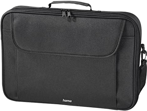 Hama Laptop Tasche bis 15.6 Zoll (Notebook Tasche für Laptop, Tablet, MacBook, Chromebook bis 15,6 Zoll, Umhängetasche als Arbeitstasche oder Schultasche für Herren und Damen) schwarz