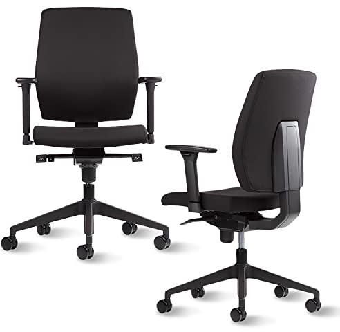 SITIZEN Ergonomischer, Bequemer und Verstellbarer Bürostuhl mit Rollen - Höhenverstellbare Rückenlehne - Schreibtischstuhl mit Kipp Sitz und Free-Float Funktion ausgestattet - Schwarz