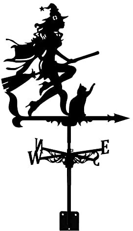 ZAANU Girouette pour la girouette et l'ornement de Motif girouette en métal avec Direction du Vent, girouette à Support métallique extérieur