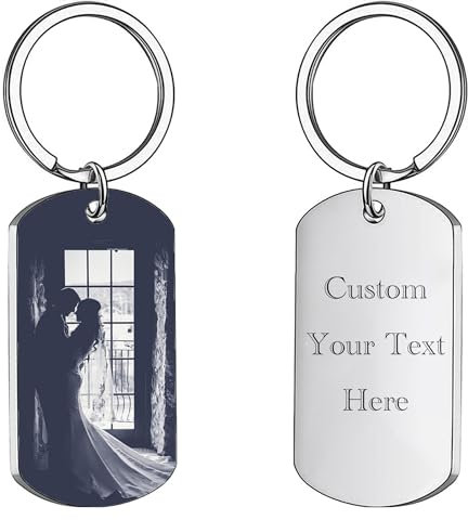 Porte-clés personnalisé pour femmes et hommes, avec photo, gravure personnalisée, Photo/texte, cadeaux de saint-valentin