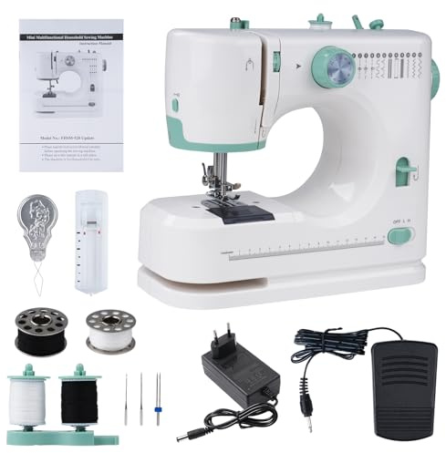 LetCart FLSM-520 Nähmaschine mit 12 Stichmustern - Elektrische Nähmaschine für Anfänger und Profis - perfekte Geschenkidee für Muttertag