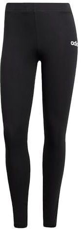 adidas Donna Essentials Linear Cotton Leggings, Black/White, M