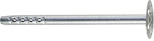 Fischer Dämmstoffhalter Metall FDM 160 - Dämmstoffdübel passend für feuerwiderstandsfähige Dämmplatten, Dämmdübel 8x200, Stahl