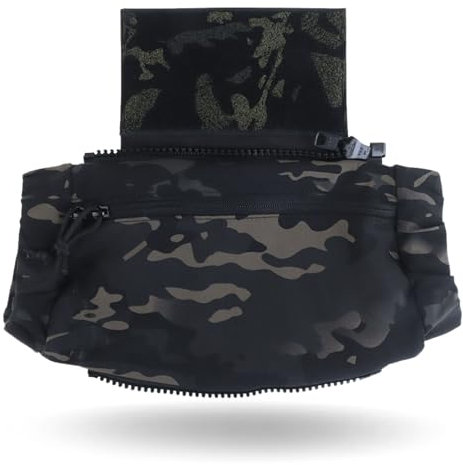 2-in-1 Handwärmer & Taktische Falltasche/Hüfttasche Plattenträger Weste Brust Rig Haken Schlaufe Dangler oder 66-52 in Schnallenriemen EDC Bauchtasche Muff für Winter