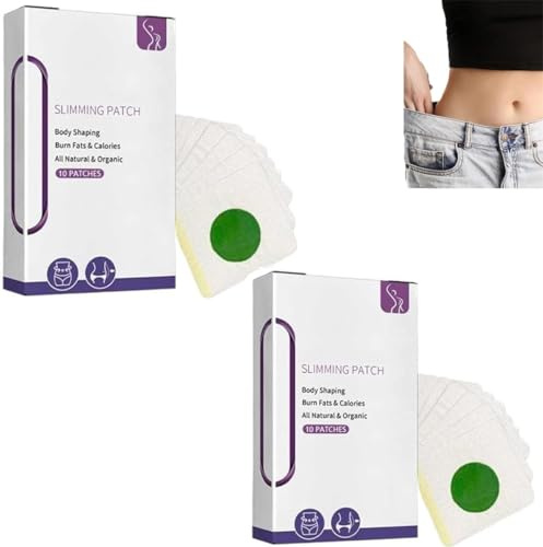 Neslemy Lot de 2 patchs de désintoxication saine, patchs de désintoxication à base de plantes pour femme, ventre plat, pour tous les types de peau