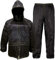 Auto Accessori Lupex Motorradanzug, wasserdicht, regendicht, winddicht, schwarz, mit Tasche, komplett mit Jacke und Regenhose mit versenkbarer Kapuze, PVC, Unisex Herren Damen, Schwarz , XXL