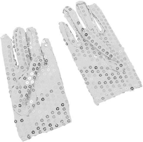 Maxtonser Kinder Handschuhe mit glänzenden Pailletten, leichte Vollfingerhandschuhe, Gesangshandschuhe für Weihnachtsfeier, rote glänzende Tanzhandschuhe