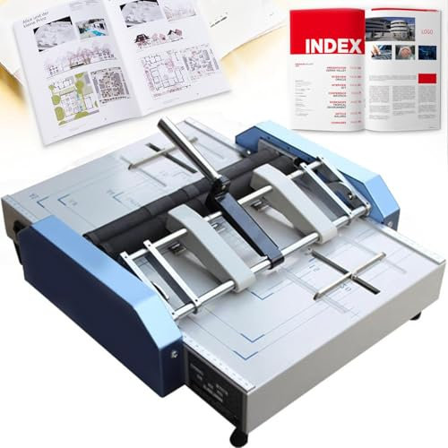 Plieuse de papier, agrafeuse électrique pour livres, plieuse et plieuse automatique, 5 positions de clous, papier de reliure le plus épais : 20 feuilles 70 g