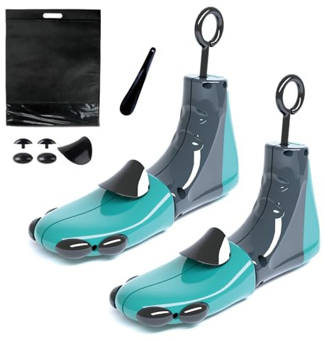 Repacego Shoe Stretcher Shoe Trees for Men Women, Adjustable Length Width Boot Stretcher Shoe Stretcher Wide Feet (2PCS), Blue, S：US M's (6-12); US W's (7-13.5)