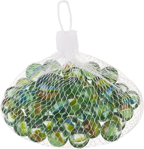 STUWU 60 kleine Murmeln + 3 Große Murmel im Säckchen - Glasmurmeln für Kinder - Bunte Murmeln 1,5 cm & 2,5 cm - Dekomurmeln - Für Murmelbahn