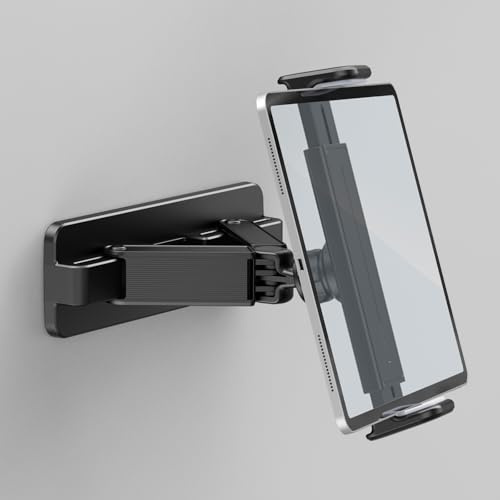 aceyoon Wall Mount for Tablets, Mobile Phones And Devices from 4.7-12.9in,360° Rotatable Kitchen Wall Mount Extendable & Swivelling Tablet Mount for Ipad, Ideal for TheBedroom