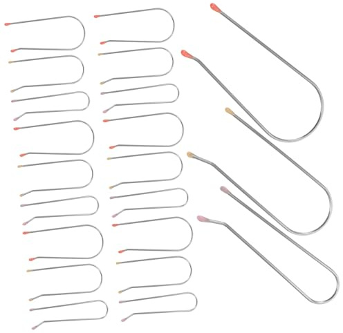 Ipetboom 24 Stück Ersatz Lockenwickler Clips Aus Edelstahl 304 in 3 Größen U-förmig Für Elektrische Heizwickler Haarstyling Zubehör