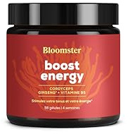 Cordyceps - Complexe Adaptogène Boost Energie & Libido - Avec Ginseng & Vitamine B5-56 Gélules Vegan - Sans Gluten ni Lactose