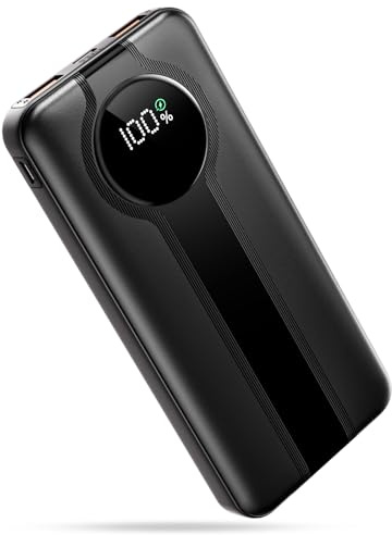 Power Bank 22.5W 10000mAh Bateria Externa Carga Rapida, Bateria Portatil PD3.0 Powerbank USB C Input & Output Compatible con iPhone 17 16 15 14 13 12 Pro MAX Samsung Xiaomi Huawei iPad Tablet Airpods