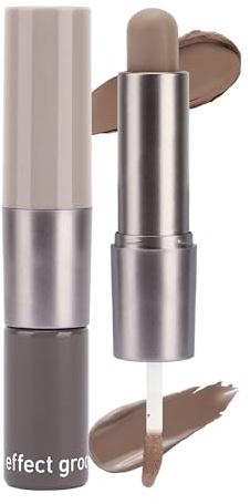Erinde Contouring Stick Double Embout, Duo Crème et Liquide pour un Maquillage Sculptant, Correcteur Maquillage Naturel, Anticerne et Concealer Longue Tenue, Contour Visage Facile à Appliquer #02