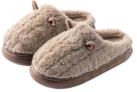 Generico Pantofole Donna Invernali Antiscivolo Cartone Animato Sliders with Memory Foam Scarpe Pelose Calde Ciabatte Morbido Da Casa Comode Peluche Esterno Interno Ciabatte