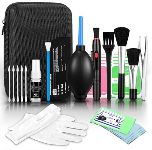 Camera Cleaning kit - Professional Camera Lens Cleaning Kit,Complete DSLR & Mirrorless Camera Sensor Cleaning Set Kit with Lens Pen, Blower, Brush, and Solution for Photography Essentials