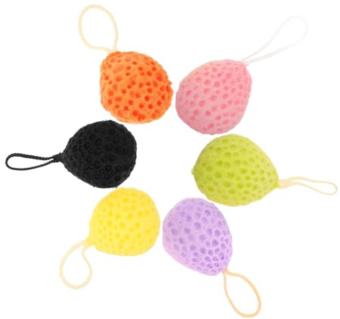 Gatuida 6 Pièces Éponge de Bain Exfoliante pour Garçon Fille Boule de Bain Nettoyante pour Corps Éponge de Douche Mignonne pour Salle