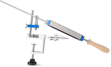 YUEHISY per Affilare i Coltelli, Strumento per Affilare Guidato con Grana 150/400/800/2000, per Coltelli Cucina e Lame Esterno (Con 4 pietre diamantate)