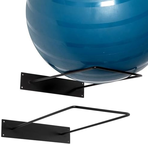 Generisch Pilates Ball Wandhalterung, 2/4 Stück Schwarzer Gymnastikballhalter, Organisiert Ihren Raum, für zu Hause und Yogastudios oder Kommerzielle Fitnessstudios-2pcs
