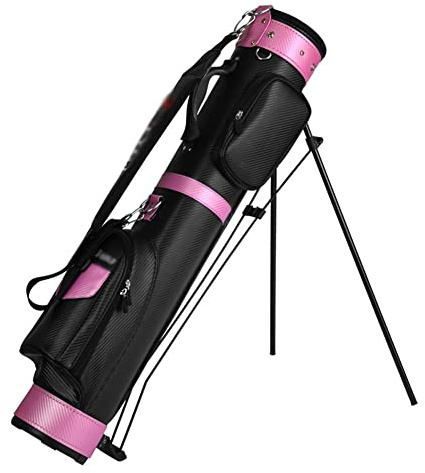 Golftasche, Golf-Cart-Tasche, 2-Wege-Trennung, leichte Cart-Golftasche, Golfschlägertasche for Männer und Frauen, resistente(Pink)