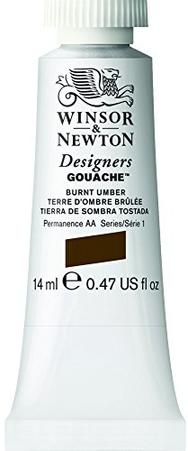 Winsor & Newton Designer's Gouache, 14ml tube, Burnt Umber