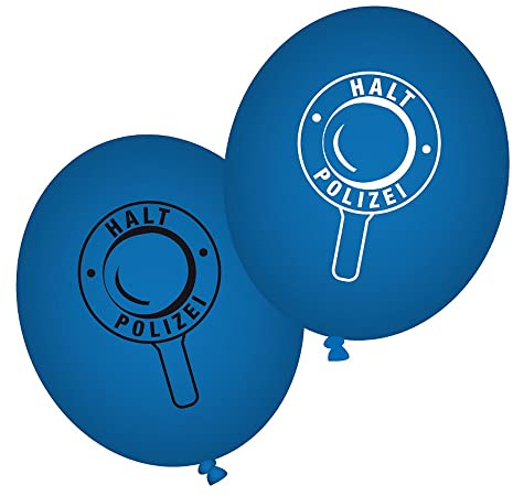 DH-Konzept 8 Luftballons * Polizei * für Party und Geburtstag // Kindergeburtstag Mottoparty Ballon Ballons Polizist Kellen