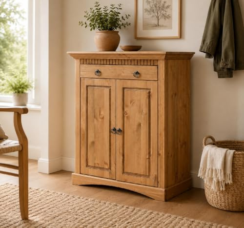 clever-moebel 2trg. Kommode aus Kiefernholz gelaugt/geölt | Schrank, Sideboard