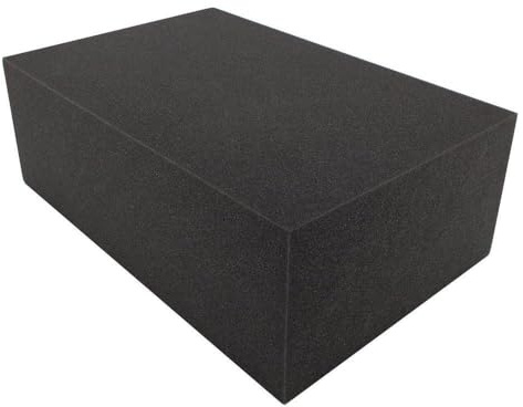 ROC Cases Solid Foam Block Insert 420x280x150mm, For EN-AC-FY-A030 Case | 24kg/m3 foam density, Low density, spring-back foam, Single-block solid foam insert, Dimensions approximate, may vary