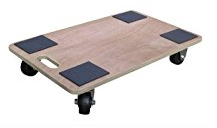 Toolland Möbelroller, Brett mit Rollen, Transportroller Schwerlast, Transportbrett, Möbeltransport, 4 Gummirollen, Rutschfester Beschichtung, Sperrholz, max. 400 kg, 650 x 400 mm