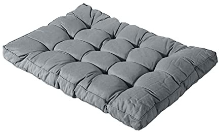 Madison Paletten-Sitzkissen, Grau, 120x80cm, Schaum, Weich, Rechteckig, Casual, Einfarbig, UV-beständig, Pflegleicht, Kissen, Loungekissen, 4299058031