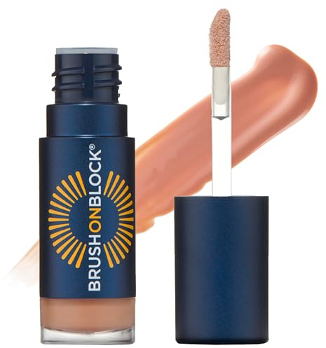 Brush On Block Sun Shine Olio Protettivo per Labbra SPF 30, Protezione Minerale da Uva/Uvb e Luce Blu, Idratante, Cruelty-Free, Senza Glutine e Vegano, Nude
