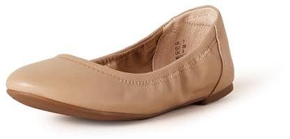 Amazon Essentials Bailarinas sin Cordones de Belice Mujer, Beige, 41 EU Ancho