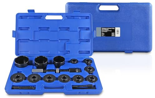 ENVA Universal Radlagerwerkzeug 19TLG. Profi Set für die Montage und Demontage von Radlagern und Radnaben Radlagerabzieher Radnabenabzieher